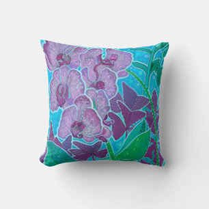 Fenster-Garten-Orchideen-Blumen-Blumen-Botanische Kissen