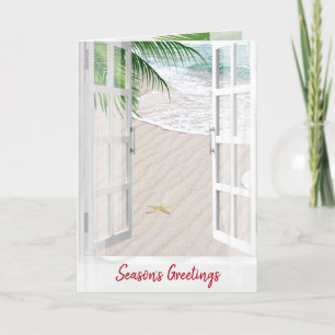 Fenster "Greetings Beach" der Saison Karte