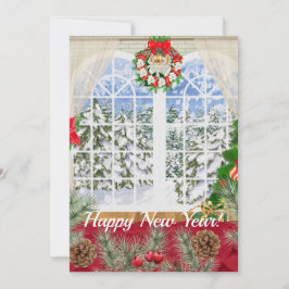 Fenster "Happy New Year Card" Dankeskarte