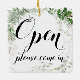 Fenster Hübsche Grünflächen im geschlossenen Einze Keramikornament