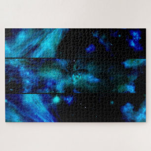 Fenster im Raum, blaue Nebelsteine Puzzle