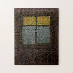 Fenster in Acryl auf Leinwandstoff Puzzle