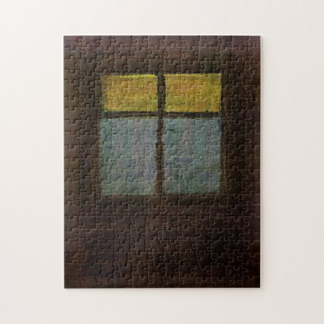 Fenster in Akryllisch auf Leinwand Tuch Puzzle (Vertikal)