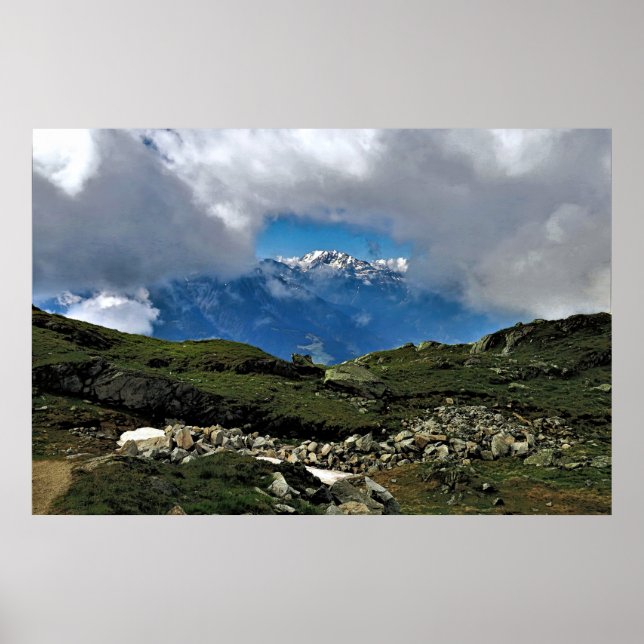 Fenster in den Wolken Poster (Vorne)