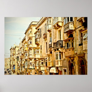 Fenster in Maltamalta, antike Fenster, Architekt Poster