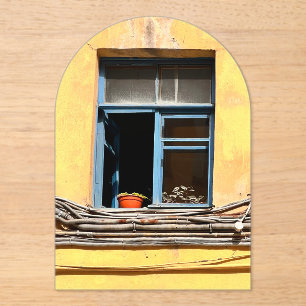 Fenster in Sankt Petersburg Acryleinladungen