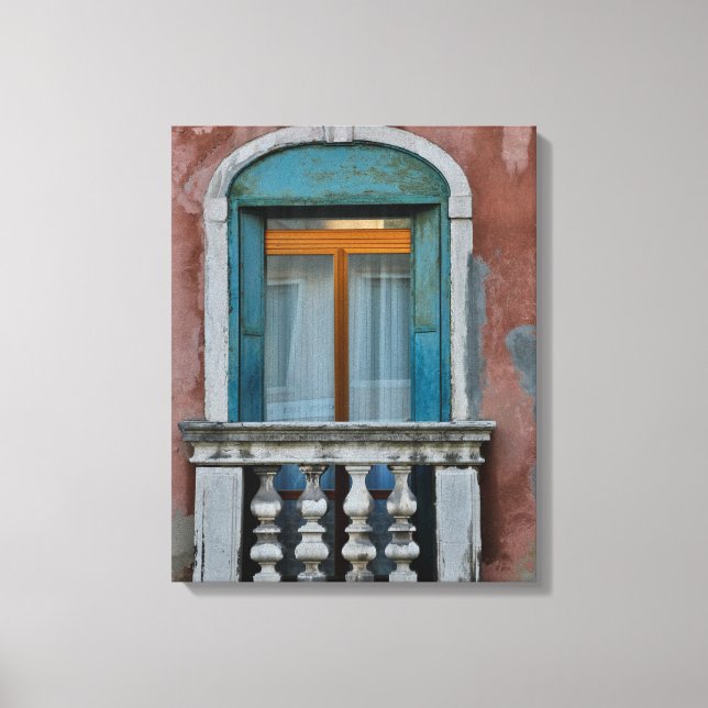 Fenster in Venedig Leinwanddruck (Vorderseite)