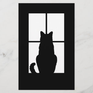 Fenster-Katzen-Klicken, zum des Farbdekors Briefpapier
