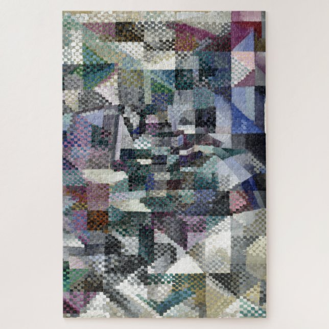 Fenster "Klaasische Abstrakte Malerei" 3 Puzzle (Vertikal)