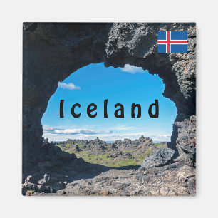 Fenster Lava bei Dimmuborgir, Myvatn Bereich - Isl Magnet