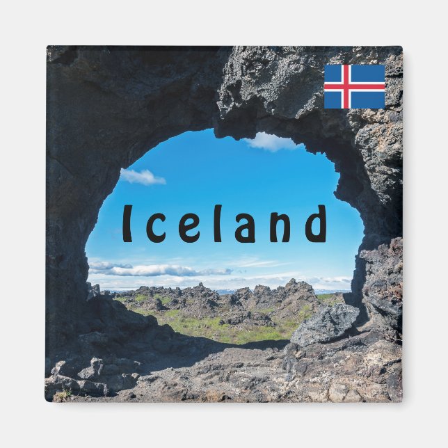 Fenster Lava bei Dimmuborgir, Myvatn Bereich - Isl Magnet (Vorne)