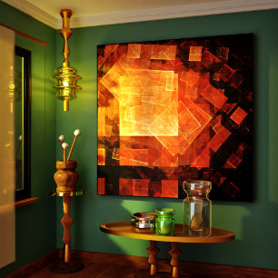 Fenster Licht Abstrakte Art Wrapped Canvas Print Leinwanddruck