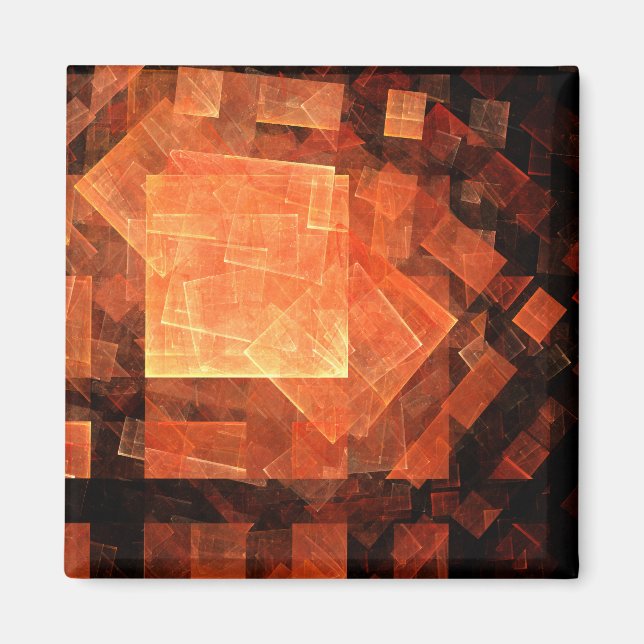 Fenster Light Abstrakt Art Square Magazin Magnet (Vorne)