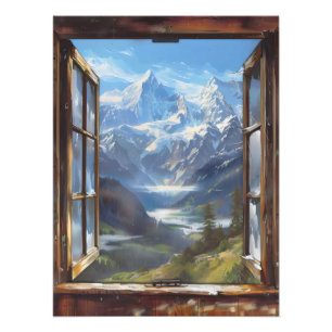 Fenster "Magische Berge" Fotodruck