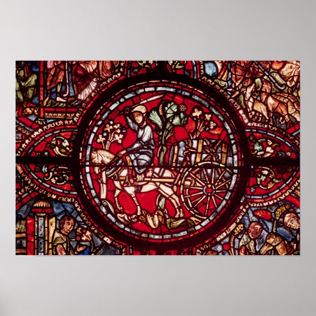 Fenster mit einem Weinhändler Poster (Vorne)