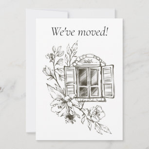 Fenster mit einer neuen blühenden Zweigstelle Ankündigung