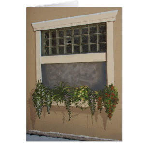 Fenster mit gestrichenem Bild