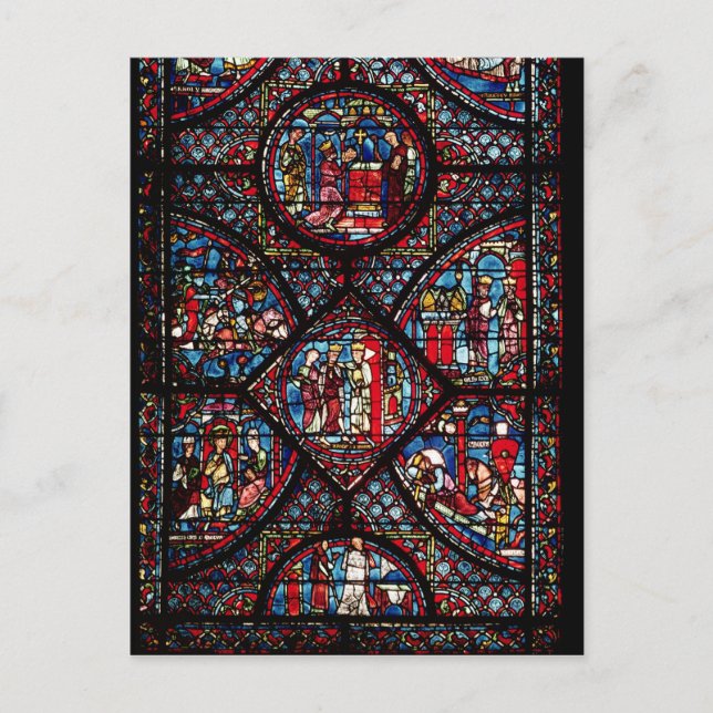 Fenster mit Szenen Postkarte (Vorderseite)