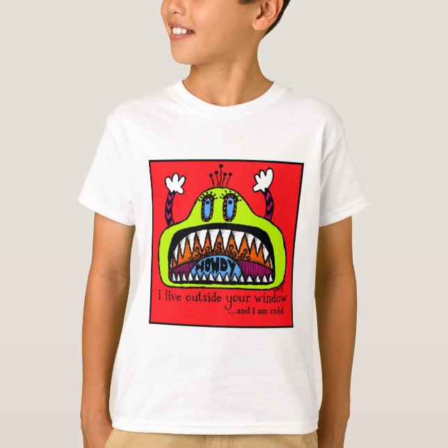 Fenster-Monster-T - Shirt (Vorderseite)
