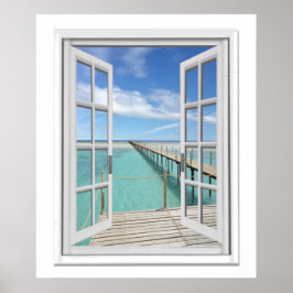 Fenster "Ocean View Imitate" Poster