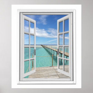 Fenster "Ocean View Imitate" Poster