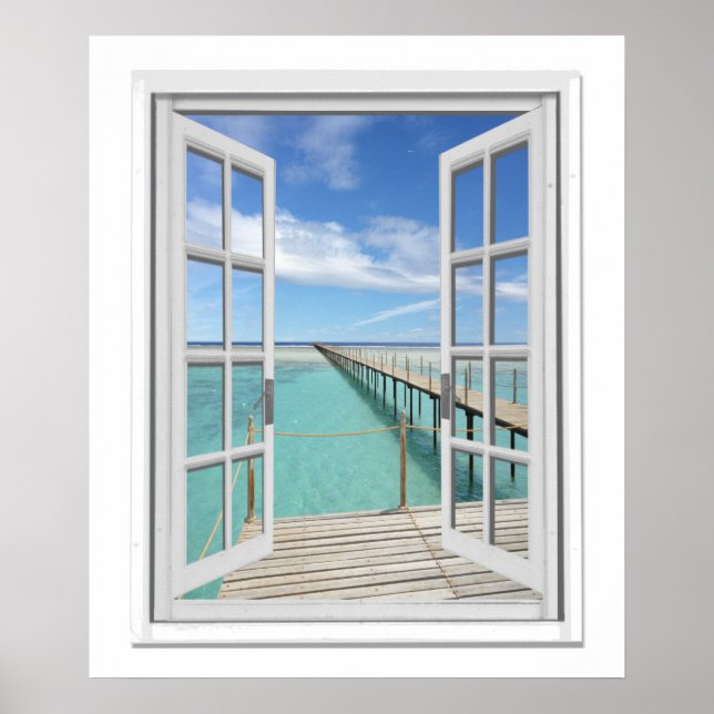 Fenster "Ocean View Imitate" Poster (Vorne)