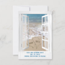 Fenster "Save the Date Open Beach"