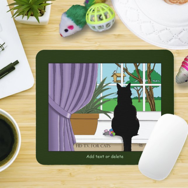 Fenster "Schwarze Katze aussehen" Mousepad (Von Creator hochgeladen)