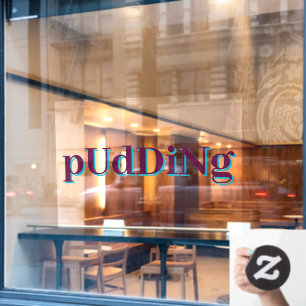 Fenster-/Tür-Aufkleber anpassen - Pudding-Design Fensteraufkleber