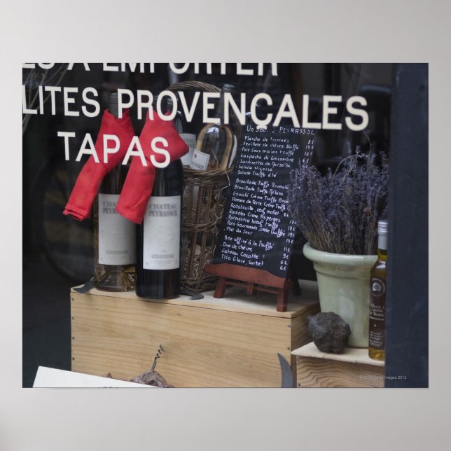 Fenster und Wein anzeigen Poster (Vorne)