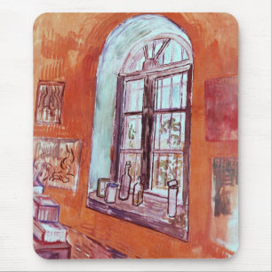Fenster von Vincent van Goghs Atelier im Asyl Mousepad