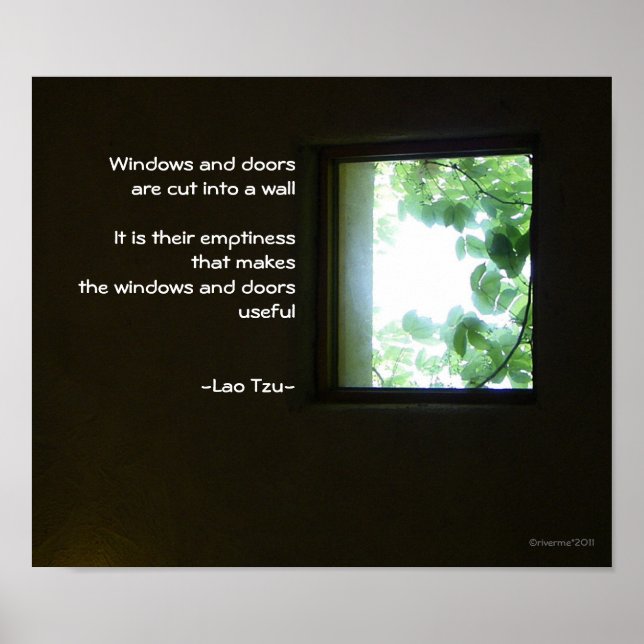 Fenster/Weisheit von Lao Tzu Poster (Vorne)