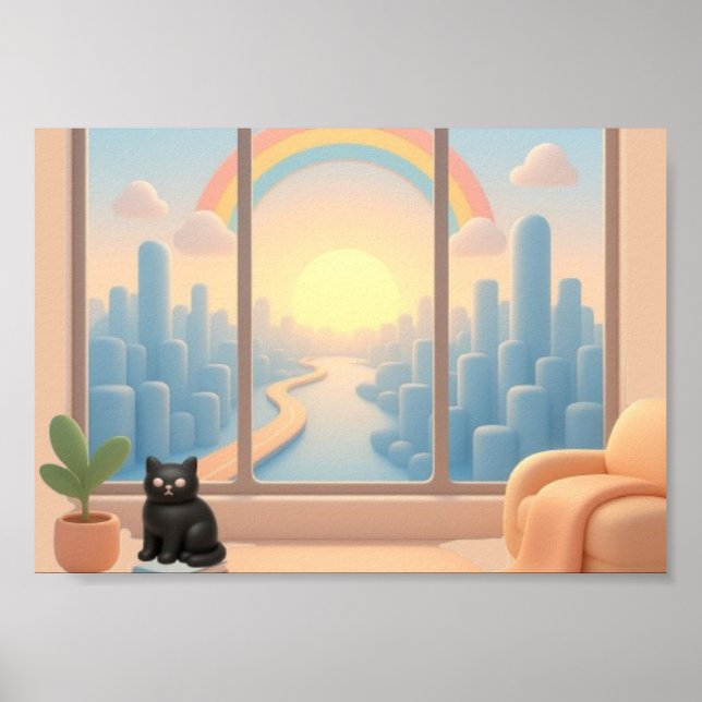Fenster zu einer Traumwelt Poster (Vorne)