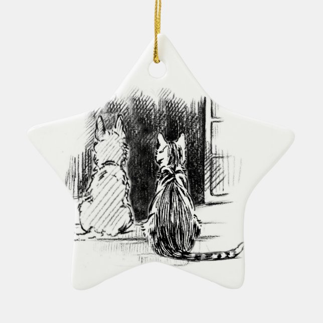 Fenster zum Aussehen von Hunden und Katzen, Beilei Keramikornament (Vorne)