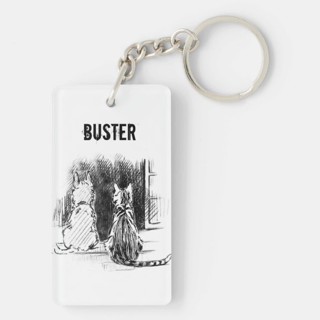 Fenster zum Aussehen von Hunden und Katzen, Beilei Schlüsselanhänger (Rückseite)