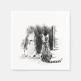 Fenster zum Aussehen von Hunden und Katzen, Beilei Serviette