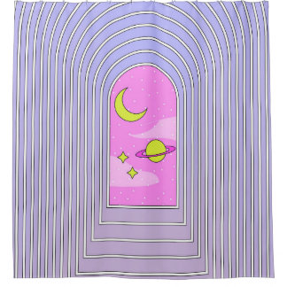 Fenster zum Universum, esoterischer Kosmos digital Duschvorhang