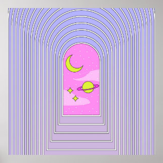 Fenster zum Universum, esoterischer Kosmos digital Poster