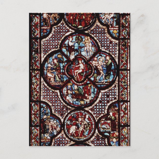 Fenster zur Darstellung der Parabel des Guten Postkarte (Vorderseite)