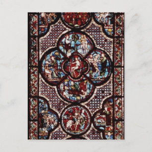 Fenster zur Darstellung der Parabel des Guten Postkarte