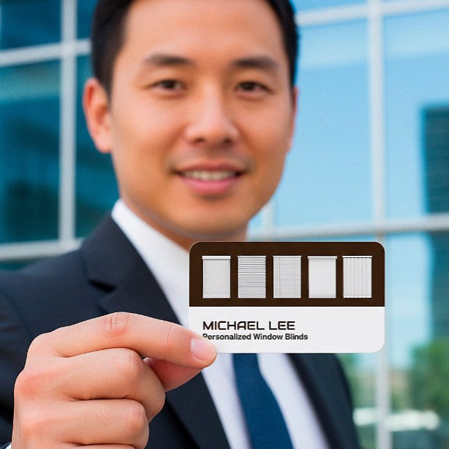 Fensterabdeckungen für benutzerdefinierte QR Kraft Visitenkarte (Window Coverings QR Kraft Business Cards)