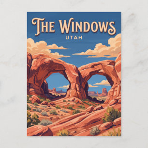 Fensterabschnitt Moab Utah Postkarte