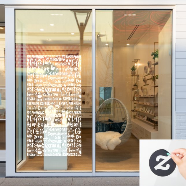 Fensterdekore in der Café-Bar, modern Fensteraufkleber (Schaufenster)