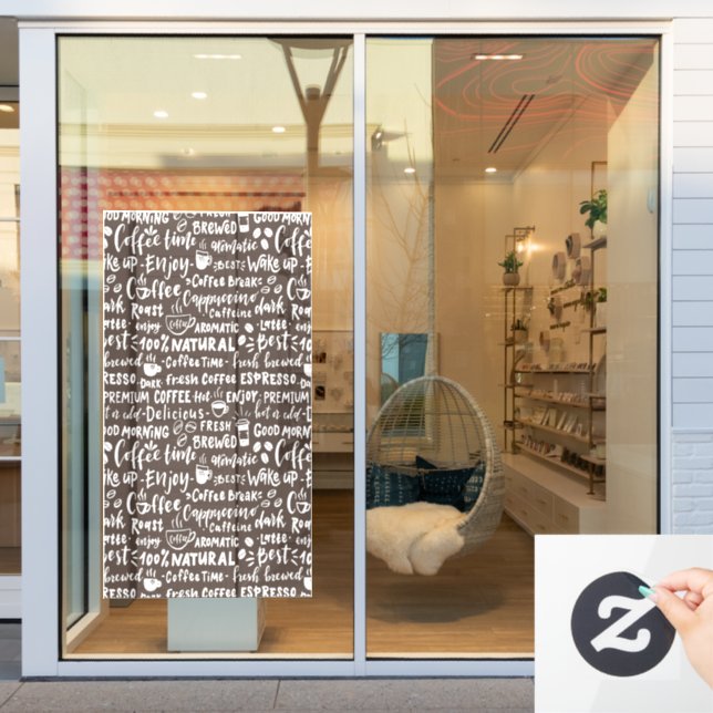 Fensterdekore in der Café, moderne Fensterverkleid Fensteraufkleber (Schaufenster)