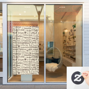 Fensterdekore in der Café, moderne Fensterverkleid Fensteraufkleber