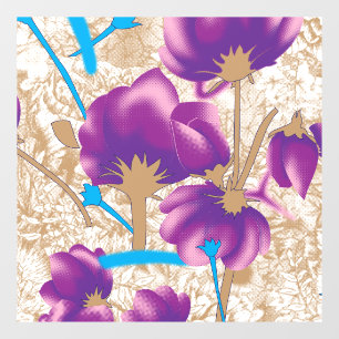 Fensterfolie Blumen Fensteraufkleber Glasaufkleber