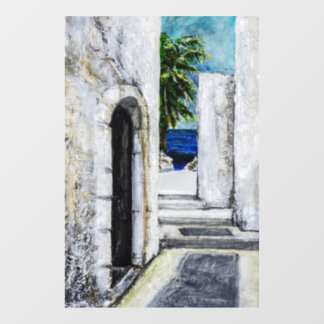 Fensterfolie - Mittelmeerpassage zum Meer Fensteraufkleber
