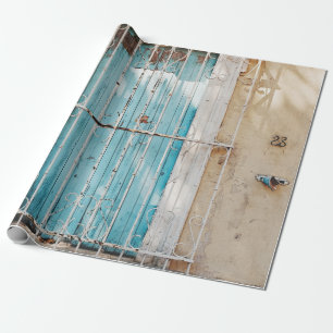 Fenstergitter aus weißem Stahl Geschenkpapier