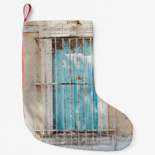 Fenstergitter aus weißem Stahl Kleiner Weihnachtsstrumpf