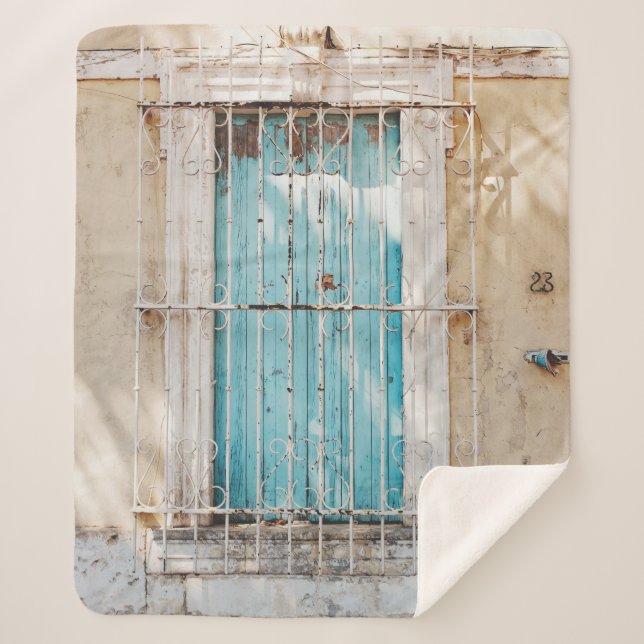 Fenstergitter aus weißem Stahl Sherpadecke (Vorderseite)